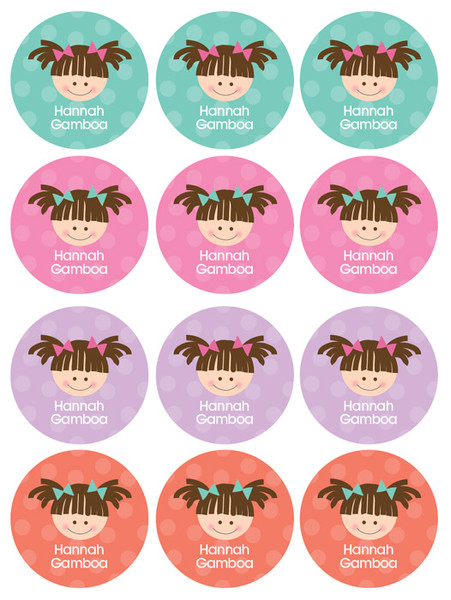 Just Like Me Waterproof Round Labels for Kids