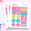 Princess and Rainbows Waterproof Labels Variety Pack
