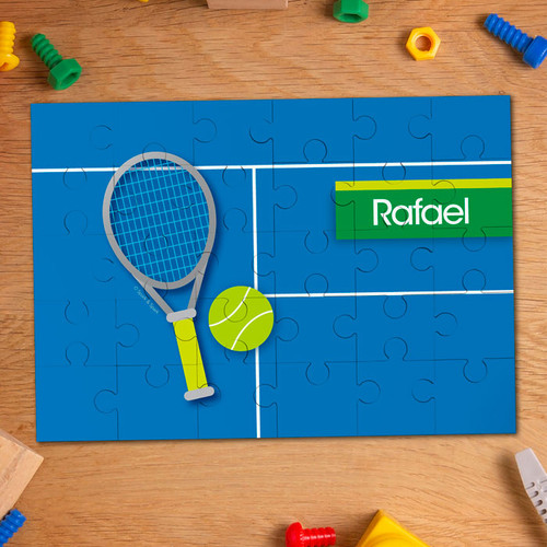 Tennis Fan Boy Personalized Puzzles