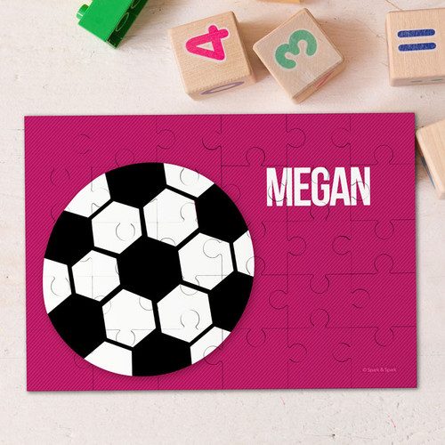 Purple Soccer Fan Personalized Puzzles By Spark & Spark