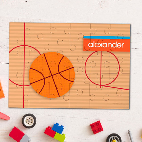 Basketball Fan Boy Personalized Puzzles