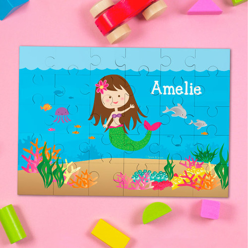 Sweet Mermaid Personalized Puzzle By Spark & Spark