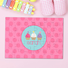 Three Sweet Cupcakes Personalized Puzzles By Spark & Spark