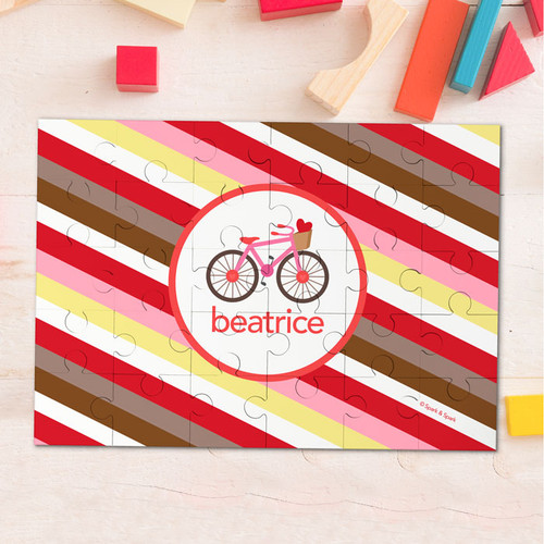 A Valentine Bycicle Personalized Puzzles By Spark & Spark