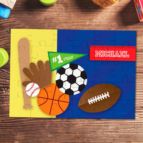 My Love For Sports Personalized Puzzles