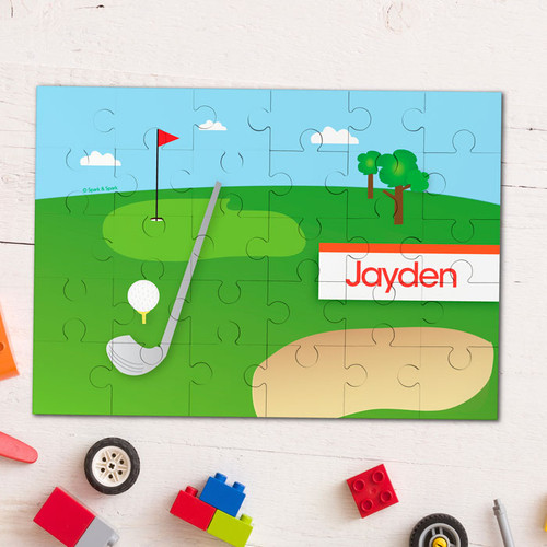My Love For Golf Personalized Puzzles