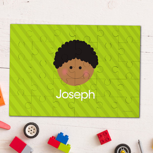 Just Like Me Boy Green Personalized Puzzles