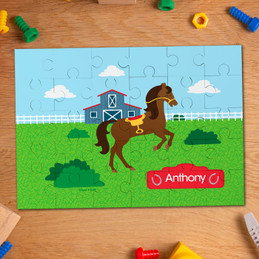 Cute race horse Personalized Puzzles