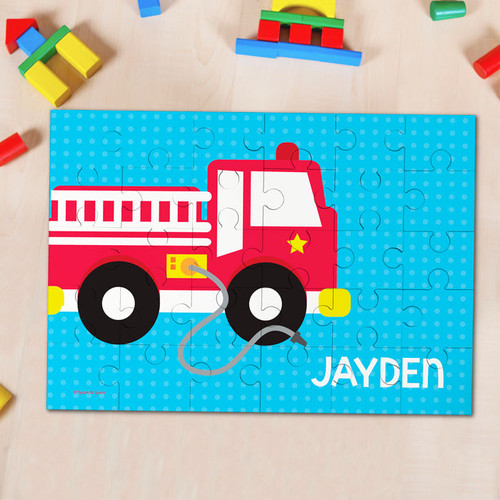 Cool Fire Truck Personalized Puzzles