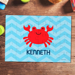 Happy Crab Personalized Puzzles