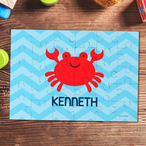 Happy Crab Personalized Puzzles