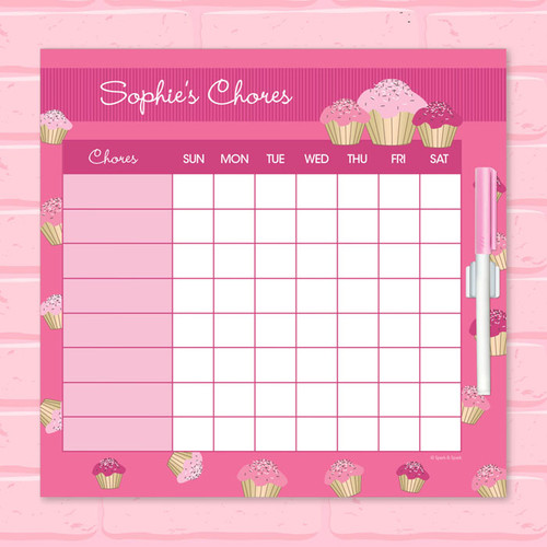 Sweet Cupcakes Chore Calendar