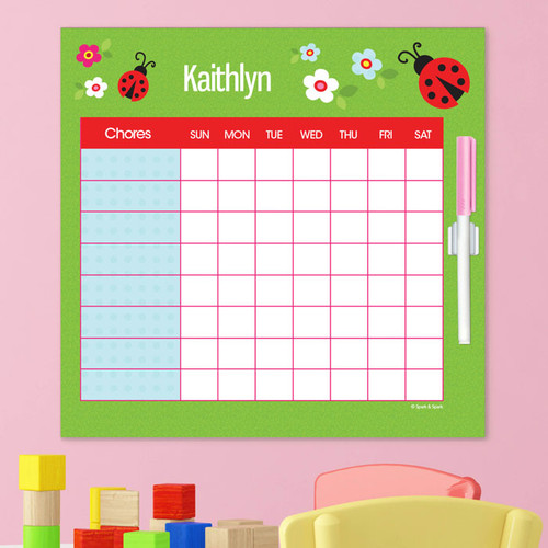 Curious Lady Bug Weekly Chore Chart