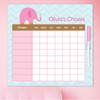 Sweet Pink Elephant Chore Schedule