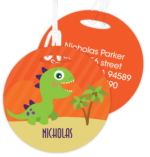 Baby Dinosaur Luggage Tags For Kids
