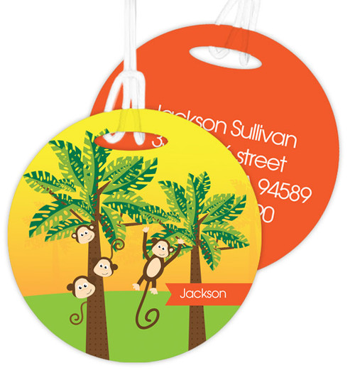 Monkeys In The Jungle Luggage Tags For Kids