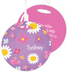Field Of Flowers Purple Luggage Tags For Kids