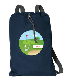 My Love For Golf Personalized Cinch Bags