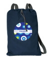 Circles And Circles Blue Personalized Kids Bags