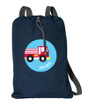 Cool Firetruck Personalized Cinch Bags