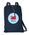 Happy Crab Personalized Drawstring Bags