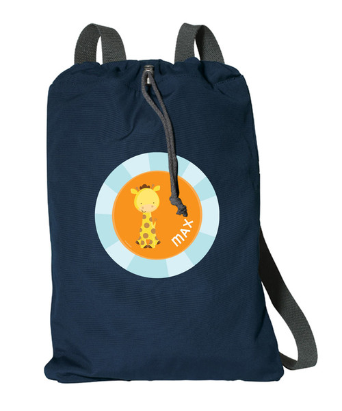Cute Baby Giraffe Personalized Drawstring Bags
