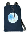 Blue Baby Elephant Personalized Cinch Bags