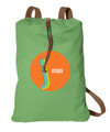 Double Initial Orange personalized cinch bags