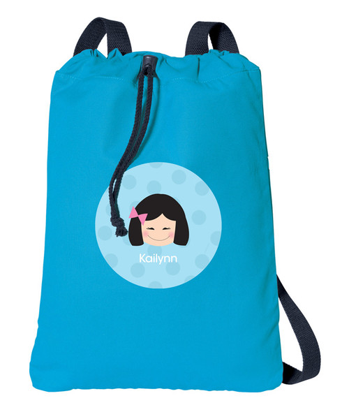 Just Like Me Girl Light Blue personalized bags