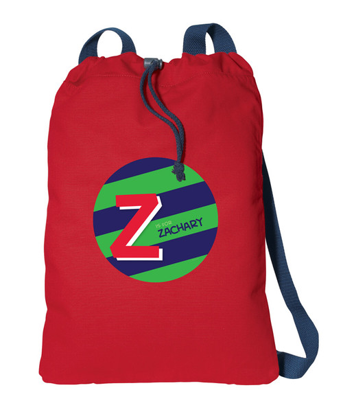 Brilliant Initial Green Personalized Bags