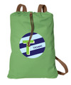 Brilliant Initial Blue Personalized Drawstring Bags