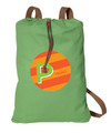 Brilliant Initial Orange Personalized Cinch Bags