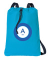 A Linen Blue Letter Personalized Bags For Kids