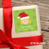 Santa's Hat-Blonde Girl Gift Label