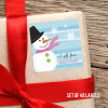Pink Mr.Snowman Gift Label