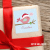 Cute Xmas Birdie Gift Label
