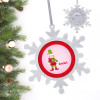 Cute Elf Girl Blonde Personalized Christmas Ornaments