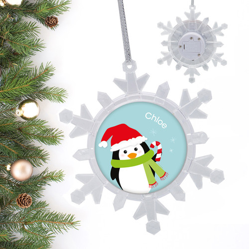 Hello From Mr. Penguin Personalized Christmas Ornaments