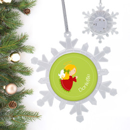 Sweet Blonde Angel Personalized Christmas Ornaments
