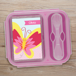 Smiley Butterfly Collapsible Bento Box