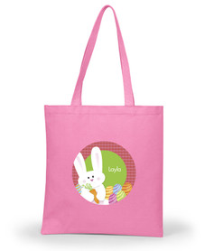 My Easter Bunny Pink Personalized Easter Basket
