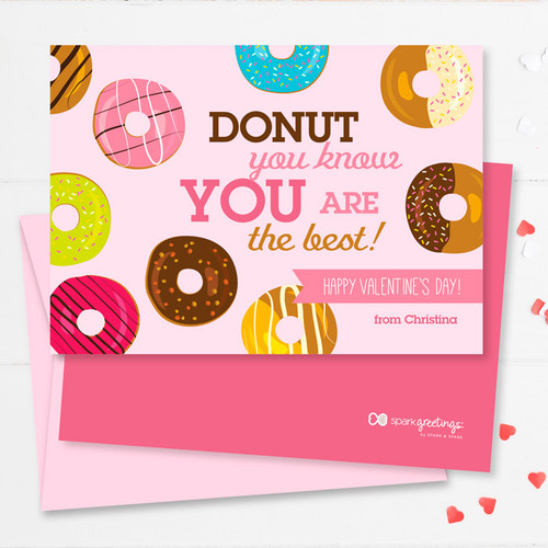 cute valentine's day card exchange at school donut love