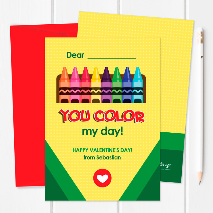 cute and fun valentine exchange cards full of color