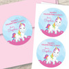 Pink Sweet Unicorn Valentine Address Labels
