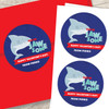 Shark Love Valentine Labels