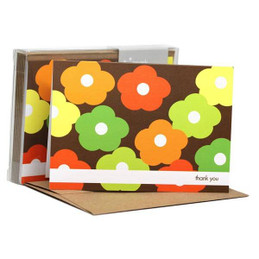 Original Boxed Blank Note Cards | Flower Bunch Green