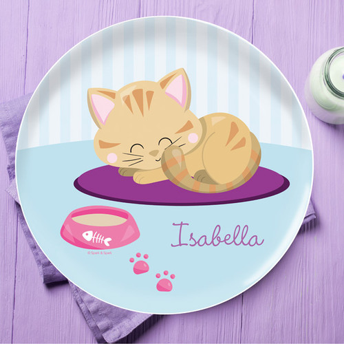 Cute Little Kitten Kids Plates