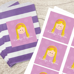 Just Like Me Girl Lavender Gift Label Set