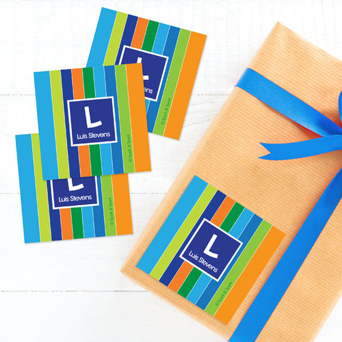 Bold Stripes Gift Label Set