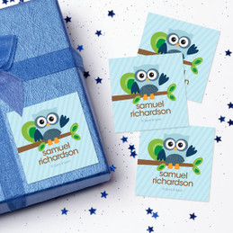 Owl Be Yours - Blue Gift Label Set